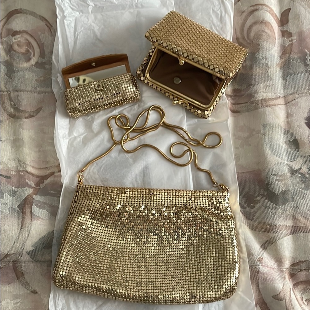 Gold Sequin Women's Bag boxed Set